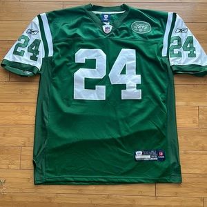 New York Jets On Field Reebok Jersey Darrelle Revis ￼￼￼Size 52 Stitched Sewn NFL